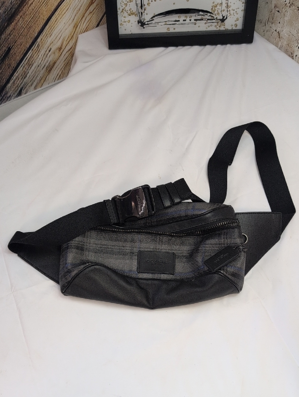 Coach Men's Black & Charcoal Belt Bag